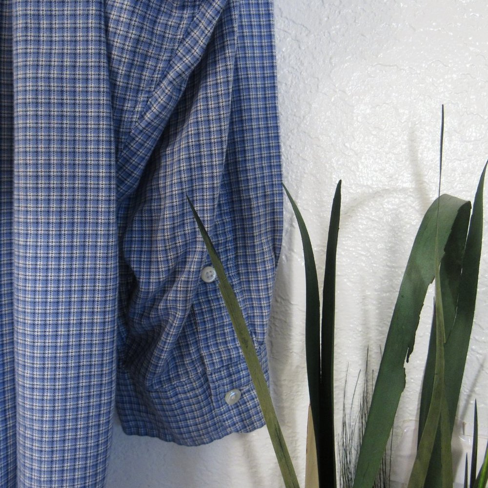 Ralph Lauren Mens Shirt Sz 17/35 Blue Plaid Button - Picture 9 of 11
